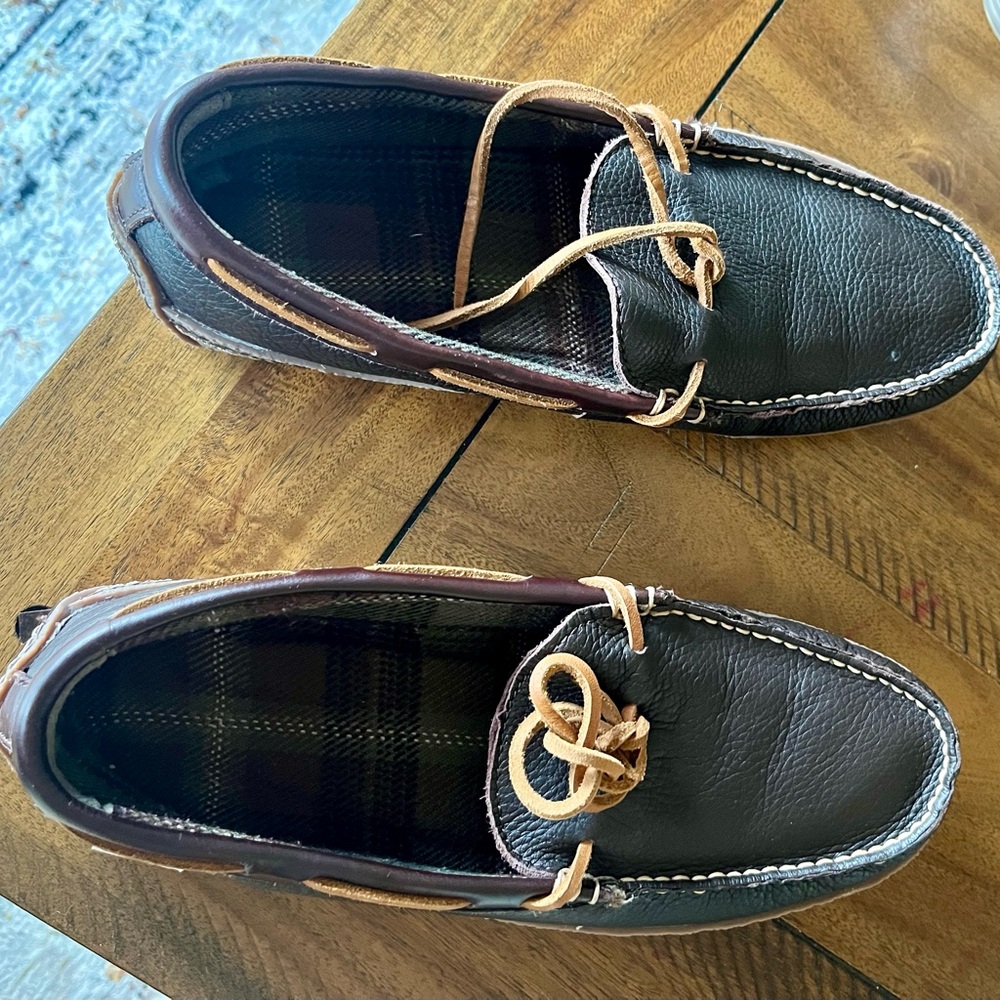 L.L. Bean Dark Brown Leather Boat Shoes